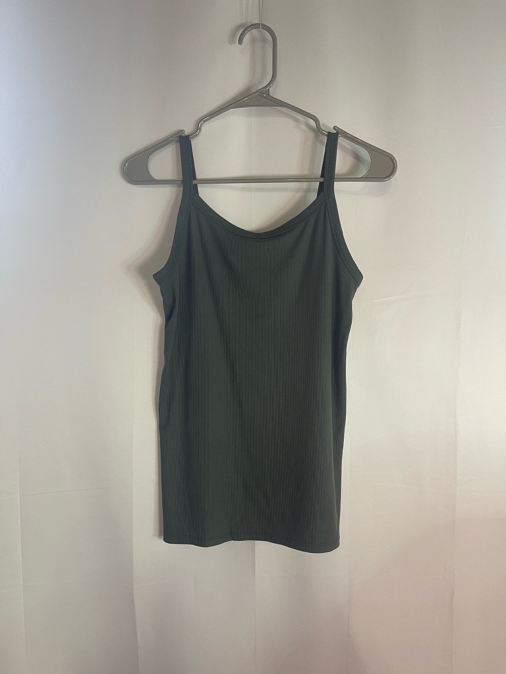No Boundaries Olive Green Ribbed Camisole Tank
